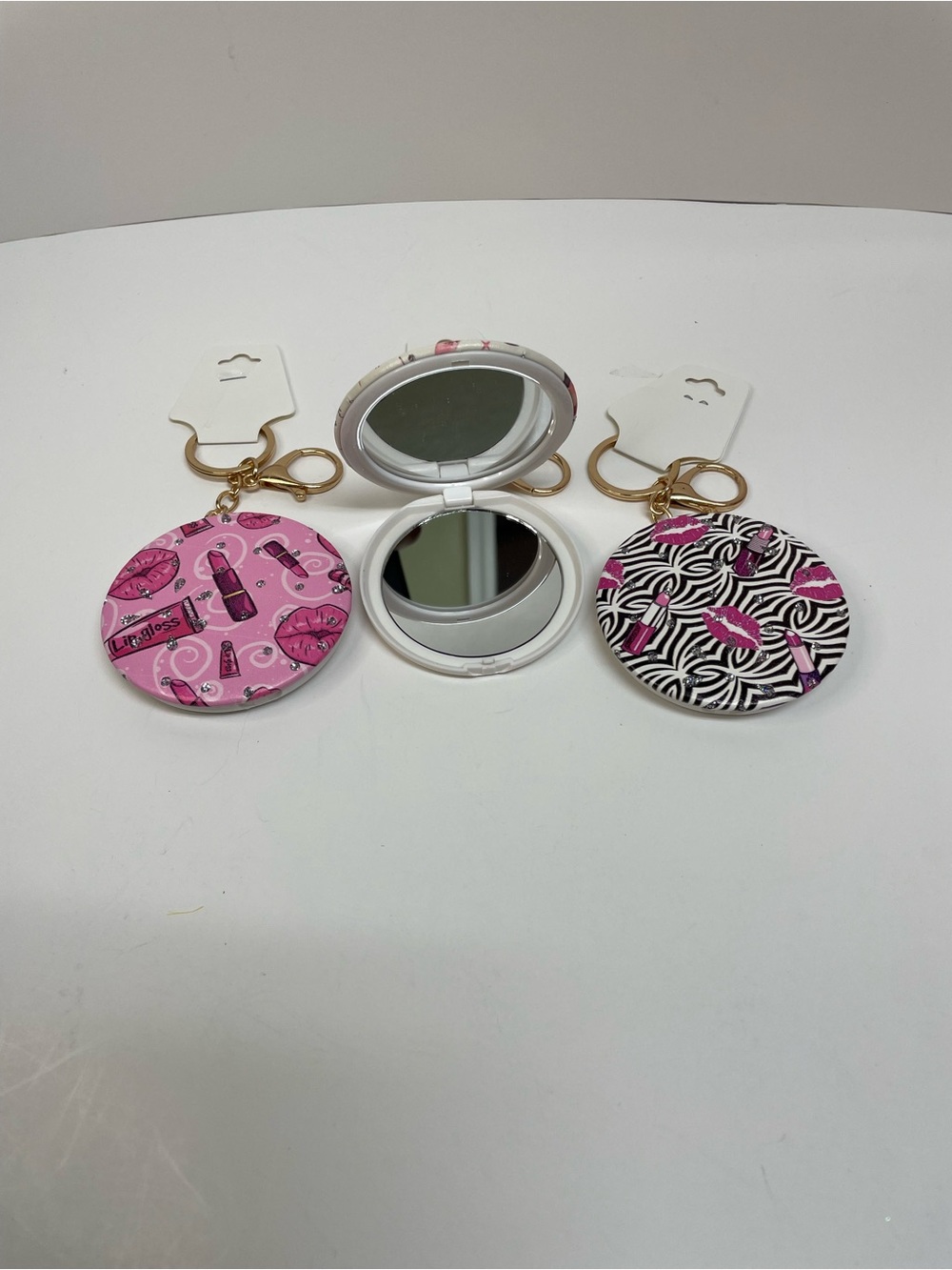 Compact Mirror Keychain Set of 3